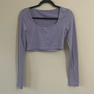 Ribbed long sleeve crop top